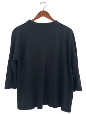 J. Jill Ponte Knit Mock Neck Top Large EUC